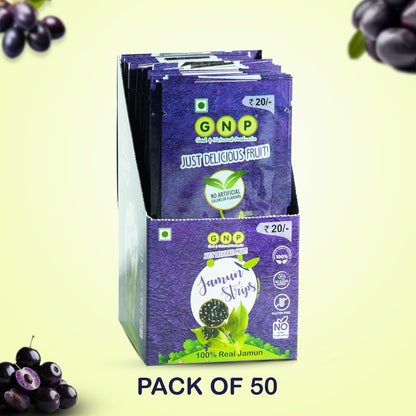 Fruit Leather - Jamun Strips 3 gram (Pack of 50)