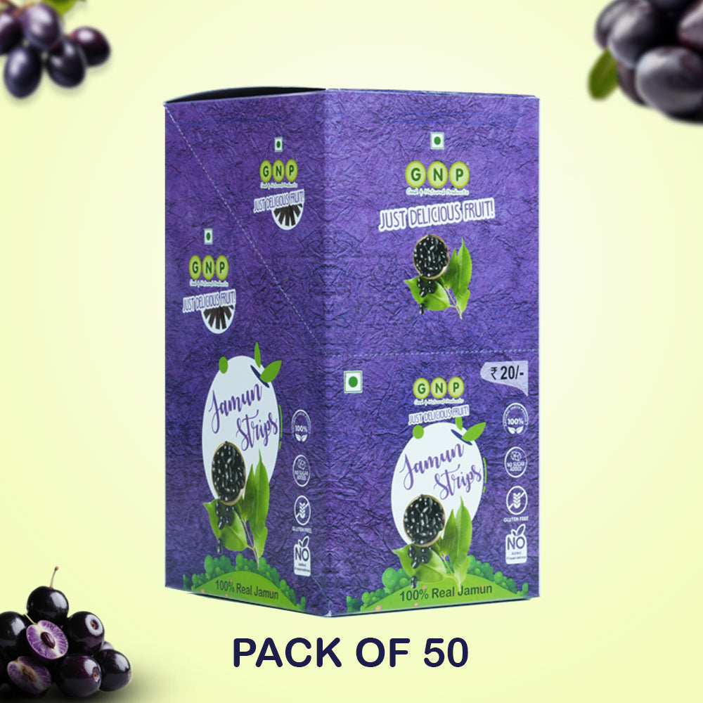 Fruit Leather - Jamun Strips 3 gram (Pack of 50)
